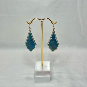 Kendra Scott Green Tear Drop Earrings